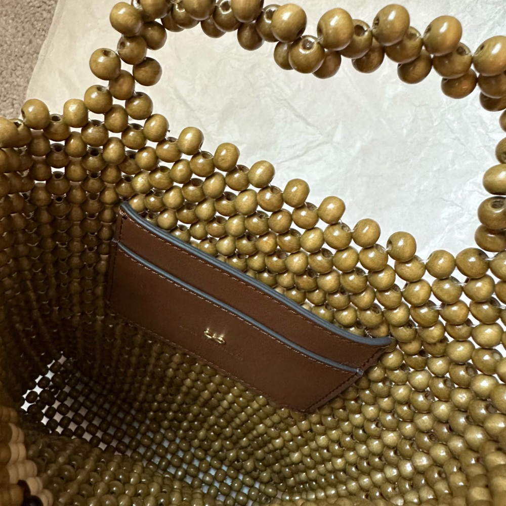 Anya Hindmarch Brown Beaded Mini Bag with White Eye Detail - Picture 6 of 6
